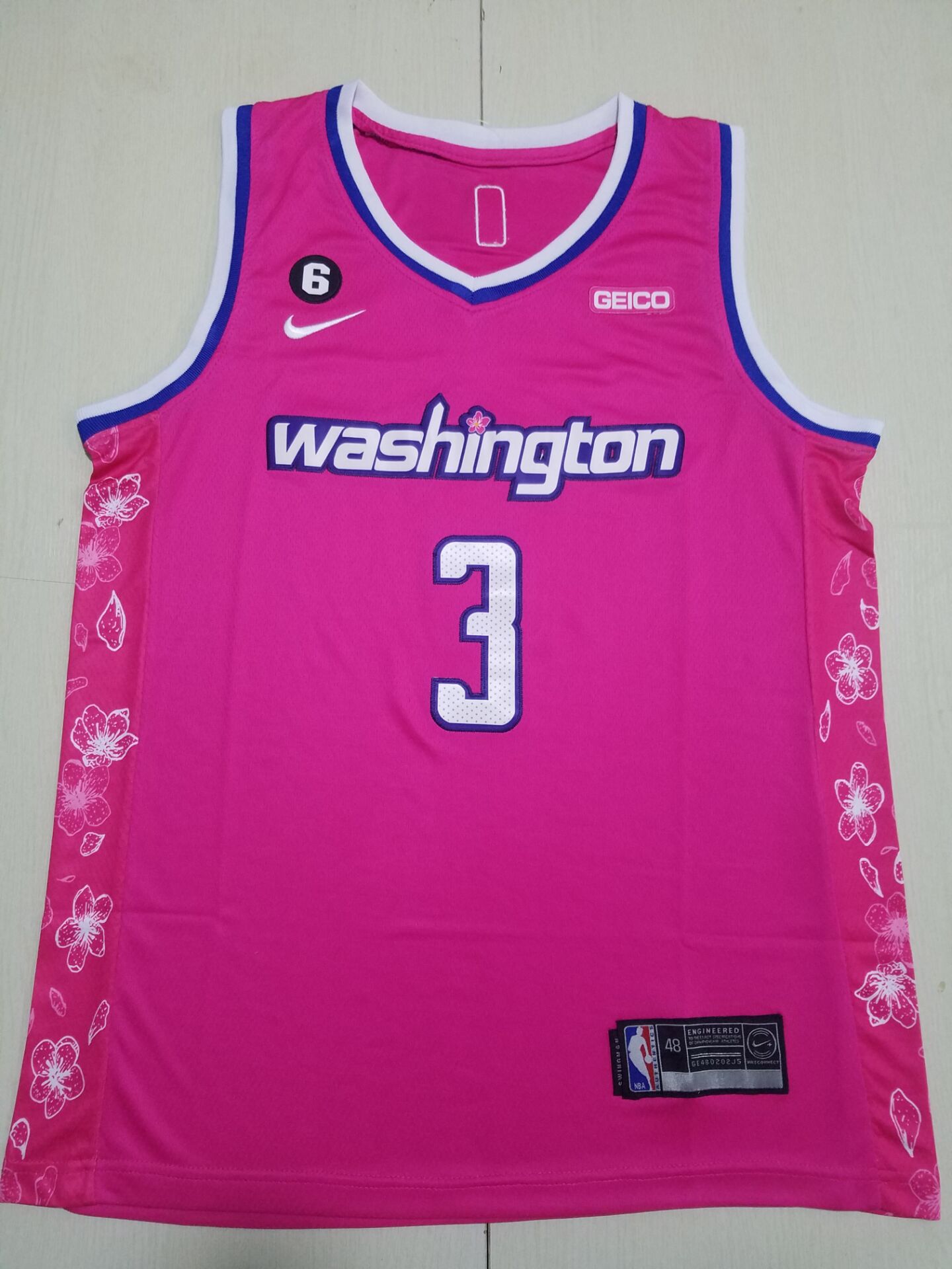 Men Washington Wizards #3 Beal Pink 2022 Nike NBA Jersey->denver nuggets->NBA Jersey